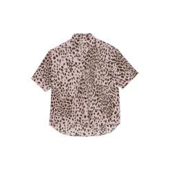 Ottod'Ame Shirts-Ottod'Ame - Spotted Pattern Cotton Shirt - Pink/Brown - Shirt - Luxury Exclusive Collection - Avvenice