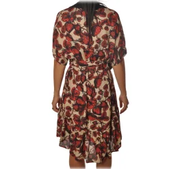 Ottod'Ame Dresses-Ottod'Ame - Strawberry Pattern Dress - Beige/Black - Dresses - Luxury Exclusive Collection - Avvenice
