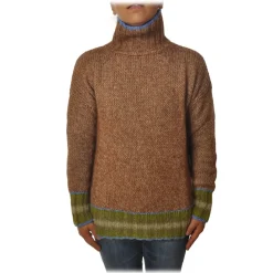 Ottod'Ame Knitwears-Ottod'Ame - Sweater in Strech Yarn - Hazel - Sweater - Luxury Exclusive Collection - Avvenice