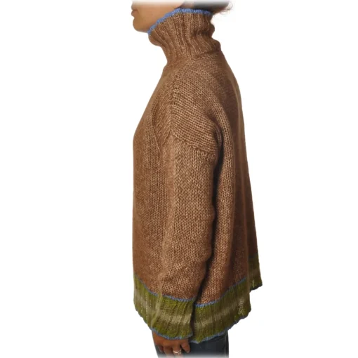 Ottod'Ame Knitwears-Ottod'Ame - Sweater in Strech Yarn - Hazel - Sweater - Luxury Exclusive Collection - Avvenice