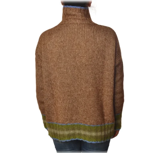 Ottod'Ame Knitwears-Ottod'Ame - Sweater in Strech Yarn - Hazel - Sweater - Luxury Exclusive Collection - Avvenice