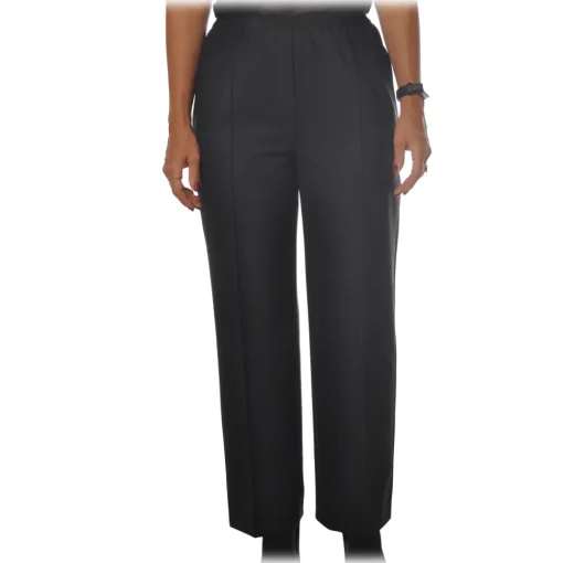 Ottod'Ame Trousers-Ottod'Ame - Trousers with Elastic - Black - Trousers - Luxury Exclusive Collection - Avvenice