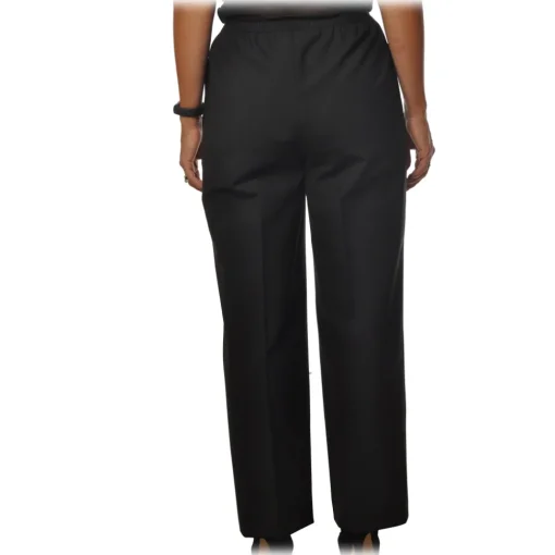 Ottod'Ame Trousers-Ottod'Ame - Trousers with Elastic - Black - Trousers - Luxury Exclusive Collection - Avvenice