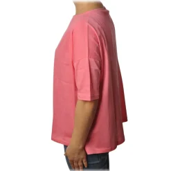 Ottod'Ame T-shirt-Ottod'Ame - T-Shirt with Boat Neckline - Pink - T-Shirt - Luxury Exclusive Collection - Avvenice