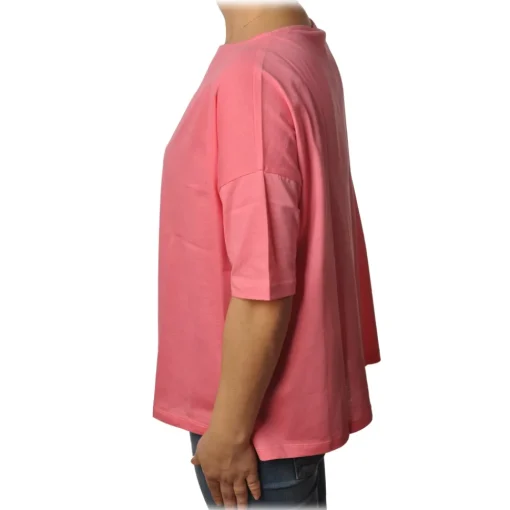 Ottod'Ame T-shirt-Ottod'Ame - T-Shirt with Boat Neckline - Pink - T-Shirt - Luxury Exclusive Collection - Avvenice