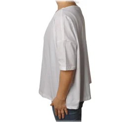 Ottod'Ame T-shirt-Ottod'Ame - T-Shirt with Boat Neckline - White - T-Shirt - Luxury Exclusive Collection - Avvenice