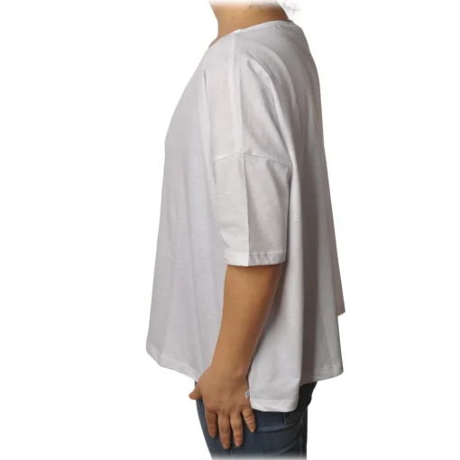 Ottod'Ame T-shirt-Ottod'Ame - T-Shirt with Boat Neckline - White - T-Shirt - Luxury Exclusive Collection - Avvenice