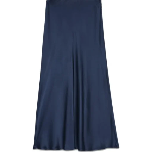 Ottod'Ame Skirts-Ottod'Ame - Viscose Midi Skirt with Elastic Waistband - Blue - Skirt - Luxury Exclusive Collection - Avvenice