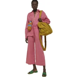 Ottod'Ame Trousers-Ottod'Ame - Wide Leg Linen Trousers - Pink - Trousers - Luxury Exclusive Collection - Avvenice