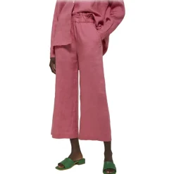 Ottod'Ame Trousers-Ottod'Ame - Wide Leg Linen Trousers - Pink - Trousers - Luxury Exclusive Collection - Avvenice