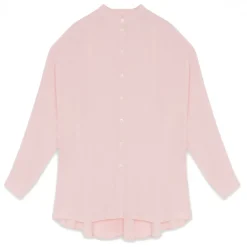 Ottod'Ame Shirts-Ottod'Ame - Wide Shirt with Korean Neck - Pink - Shirt - Luxury Exclusive Collection - Avvenice