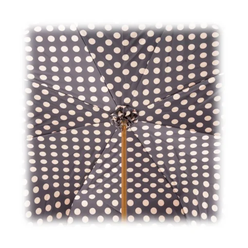 Pasotti Ombrelli 1956 Umbrellas And Sticks-- 189 55874-164 U14 - Classic Tone Umbrella with Polka Dots - Luxury Artisan High Quality Umbrella - Avvenice