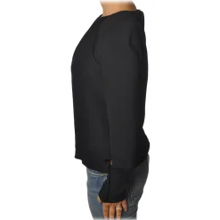 Patrizia Pepe Shirts-- Lightweight Fabric Blouse with Straps - Black - Shirt - Made in Italy - Luxury Exclusive Collection - Avvenice