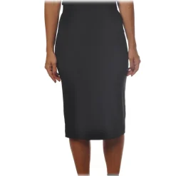 Patrizia Pepe Skirts-- Midi Sheath Skirt - Black - Skirt - Made in Italy - Luxury Exclusive Collection - Avvenice