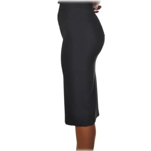 Patrizia Pepe Skirts-- Midi Sheath Skirt - Black - Skirt - Made in Italy - Luxury Exclusive Collection - Avvenice