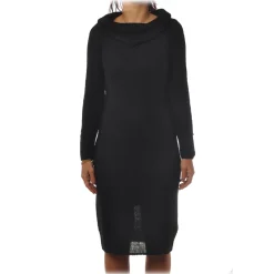 Patrizia Pepe Dresses-- Ribbed Knit Sheath Dress - Black - Dress - Made in Italy - Luxury Exclusive Collection - Avvenice