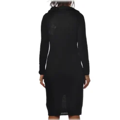 Patrizia Pepe Dresses-- Ribbed Knit Sheath Dress - Black - Dress - Made in Italy - Luxury Exclusive Collection - Avvenice