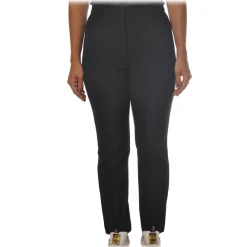 Patrizia Pepe Trousers-- Straight Trousers with Chinos Pocket - Black - Trousers - Made in Italy - Luxury Exclusive Collection - Avvenice