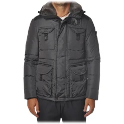 Peuterey Jackets-- Aiptek Model Jacket with Four Pockets - Grey - Jacket - Luxury Exclusive Collection - Avvenice