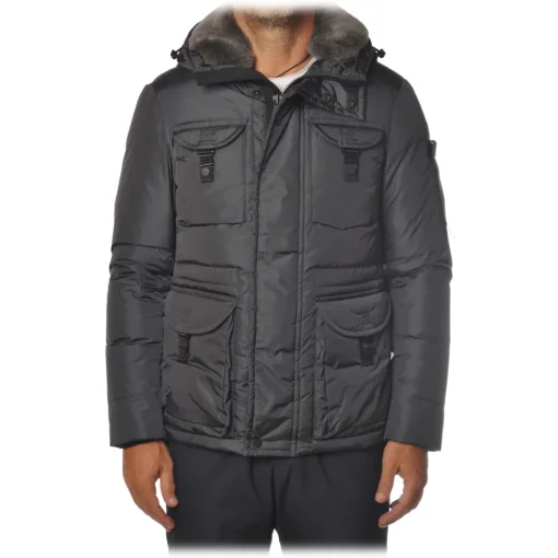 Peuterey Jackets-- Aiptek Model Jacket with Four Pockets - Grey - Jacket - Luxury Exclusive Collection - Avvenice
