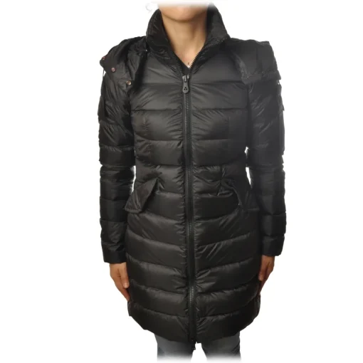 Peuterey Jackets-- Fayola Jacket 3/4 Screwed Model - Black - Jacket - Luxury Exclusive Collection - Avvenice