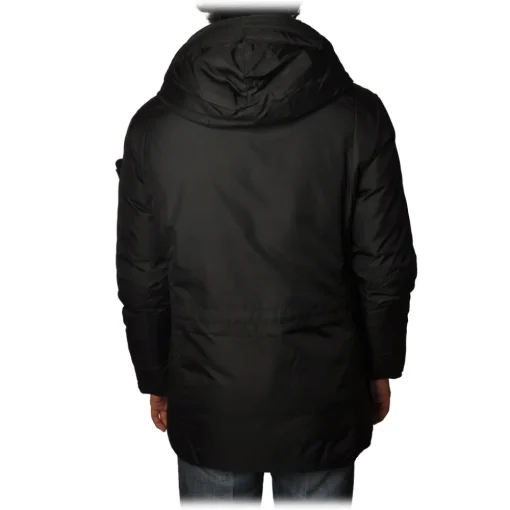 Peuterey Jackets-- Hasselblad Jacket 3/4 Model with Drawstring - Black - Jacket - Luxury Exclusive Collection - Avvenice