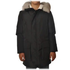 Peuterey Jackets-- Magina Jacket Lenght 3/4 Model - Black - Jacket - Luxury Exclusive Collection - Avvenice