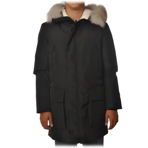 Peuterey Jackets-- Magina Jacket Lenght 3/4 Model - Black - Jacket - Luxury Exclusive Collection - Avvenice