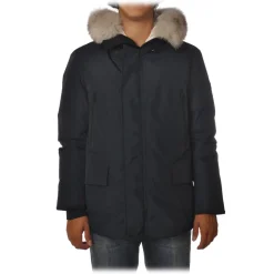 Peuterey Jackets-- Migisi Jacket with Fixed Hood and Removable Fur - Blue - Jacket - Luxury Exclusive Collection - Avvenice