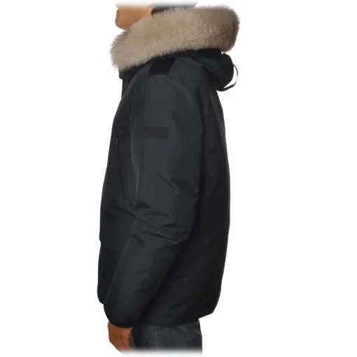 Peuterey Jackets-- Migisi Jacket with Fixed Hood and Removable Fur - Blue - Jacket - Luxury Exclusive Collection - Avvenice