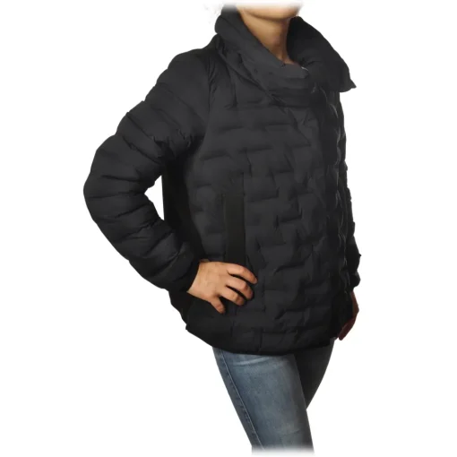 Peuterey Jackets-- Okal Short Trapeze Model Jacket - Black - Jacket - Luxury Exclusive Collection - Avvenice
