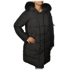 Peuterey Jackets-- Olong 3/4 Over Model Jacket - Black - Jacket - Luxury Exclusive Collection - Avvenice