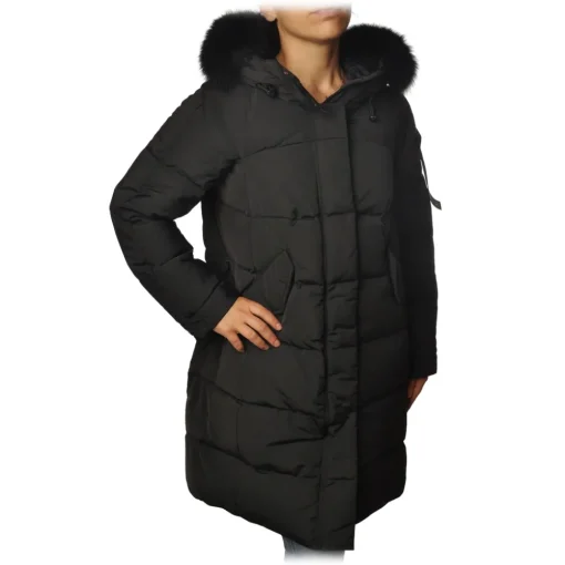 Peuterey Jackets-- Olong 3/4 Over Model Jacket - Black - Jacket - Luxury Exclusive Collection - Avvenice
