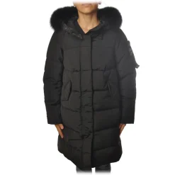 Peuterey Jackets-- Olong 3/4 Over Model Jacket - Black - Jacket - Luxury Exclusive Collection - Avvenice