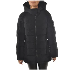 Peuterey Jackets-- Quilted and Stretch Down Jacket Canie Model - Black - Jacket - Luxury Exclusive Collection - Avvenice