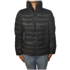 Peuterey Jackets-- Quilted Down Cropped Jacket Model Freccia - Black - Jacket - Luxury Exclusive Collection - Avvenice