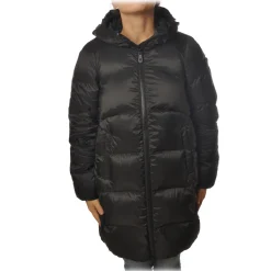Peuterey Jackets-- Quilted Down Jacket with Hood Halley Model - Black - Jacket - Luxury Exclusive Collection - Avvenice