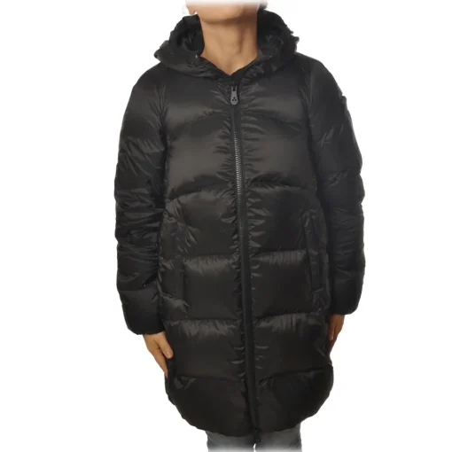 Peuterey Jackets-- Quilted Down Jacket with Hood Halley Model - Black - Jacket - Luxury Exclusive Collection - Avvenice