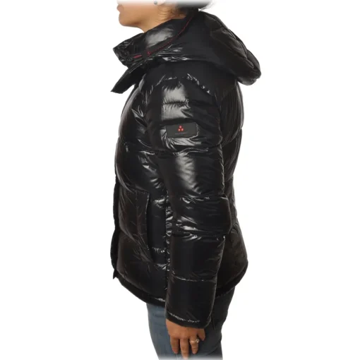 Peuterey Jackets-- Quilted Down Jacket in Shiny Nylon Bryce Model - Black - Jacket - Luxury Exclusive Collection - Avvenice
