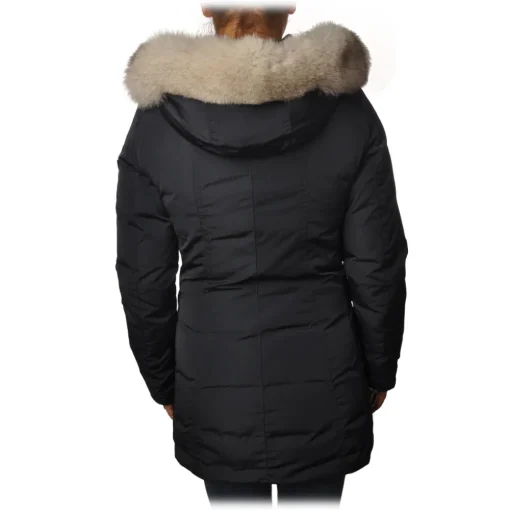 Peuterey Jackets-- Regina 3/4 Length Jacket with Hood - Blue - Jacket - Luxury Exclusive Collection - Avvenice