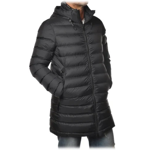 Peuterey Jackets-- Rubio Jacket 3/4 Model with Hood - Blue - Jacket - Luxury Exclusive Collection - Avvenice