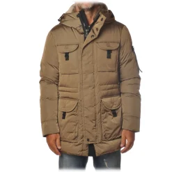 Peuterey Jackets-- SIba Jacket Elongated Model with Four Pockets - Military - Jacket - Luxury Exclusive Collection - Avvenice