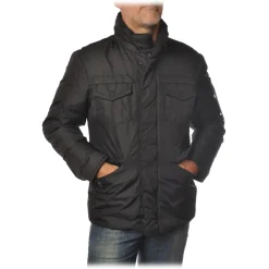 Peuterey Jackets-- Stripes Jacket Field Jacket Model - Black - Jacket - Luxury Exclusive Collection - Avvenice