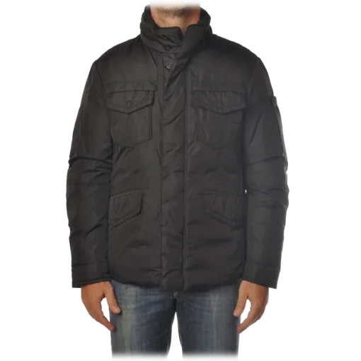 Peuterey Jackets-- Stripes Jacket Field Jacket Model - Black - Jacket - Luxury Exclusive Collection - Avvenice