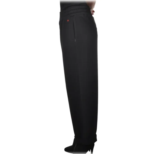 Peuterey Trousers-- Trousers in Suit Fabric with Elastic Waist - Black - Trousers - Luxury Exclusive Collection - Avvenice