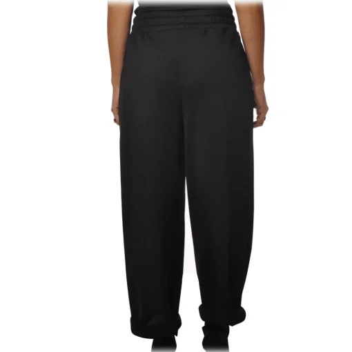 Peuterey Trousers-- Trousers in Suit Fabric with Elastic Waist - Black - Trousers - Luxury Exclusive Collection - Avvenice