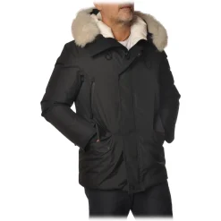 Peuterey Jackets-- Two Pockets Jacket with Flap and Two Oblique - Black - Jacket - Luxury Exclusive Collection - Avvenice