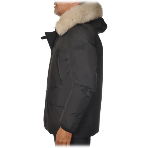 Peuterey Jackets-- Two Pockets Jacket with Flap and Two Oblique - Black - Jacket - Luxury Exclusive Collection - Avvenice