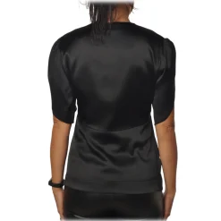 Pinko Shirts-- Blouse Shirt Williamson in Shiny Silk - Black - Shirt - Made in Italy - Luxury Exclusive Collection - Avvenice