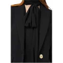 Pinko Tops-- Bodysuit with Maxi Sash - Black - Top - Made in Italy - Luxury Exclusive Collection - Avvenice